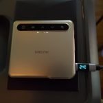 Aurzen ZIP Tri-Fold DLP Truly Mini Projector. Pocket Size. Zero-Lag Focus. One-Click Screen Mirroring. Full-Screen Mode. Type-C Fast Charging. 5.000mAh Battery. Indoor Outdoor Portable Projector.Gold