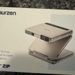 Aurzen ZIP Tri-Fold DLP Truly Mini Projector. Pocket Size. Zero-Lag Focus. One-Click Screen Mirroring. Full-Screen Mode. Type-C Fast Charging. 5.000mAh Battery. Indoor Outdoor Portable Projector.Gold