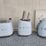 Smeg Cream Stainless Steel Knife Block Set