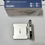 Aurzen ZIP Tri-Fold DLP Truly Mini Projector. Pocket Size. Zero-Lag Focus. One-Click Screen Mirroring. Full-Screen Mode. Type-C Fast Charging. 5.000mAh Battery. Indoor Outdoor Portable Projector.Gold
