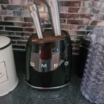 Smeg Cream Stainless Steel Knife Block Set