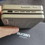 Aurzen ZIP Tri-Fold DLP Truly Mini Projector. Pocket Size. Zero-Lag Focus. One-Click Screen Mirroring. Full-Screen Mode. Type-C Fast Charging. 5.000mAh Battery. Indoor Outdoor Portable Projector.Gold