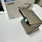 Aurzen ZIP Tri-Fold DLP Truly Mini Projector. Pocket Size. Zero-Lag Focus. One-Click Screen Mirroring. Full-Screen Mode. Type-C Fast Charging. 5.000mAh Battery. Indoor Outdoor Portable Projector.Gold