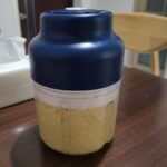 2026 Upgrade Electric Garlic Chopper Mini. 320 ml Small Garlic Chopper Mincer with 6 Stainless Steel Blades. Portable Rechargeable Cordless Chopper for Onion.Chili.Ginger.Nuts.Meat & Fruits (Blue)