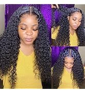Pizazz 99J Burgundy Deep Wave Lace Front Wigs Human Hair Pre Plucked | 13x4 HD Lace Frontal Wigs with Baby Hair Pre Bleached Knots 180 Density Human Hair Wigs for Women18 Inch