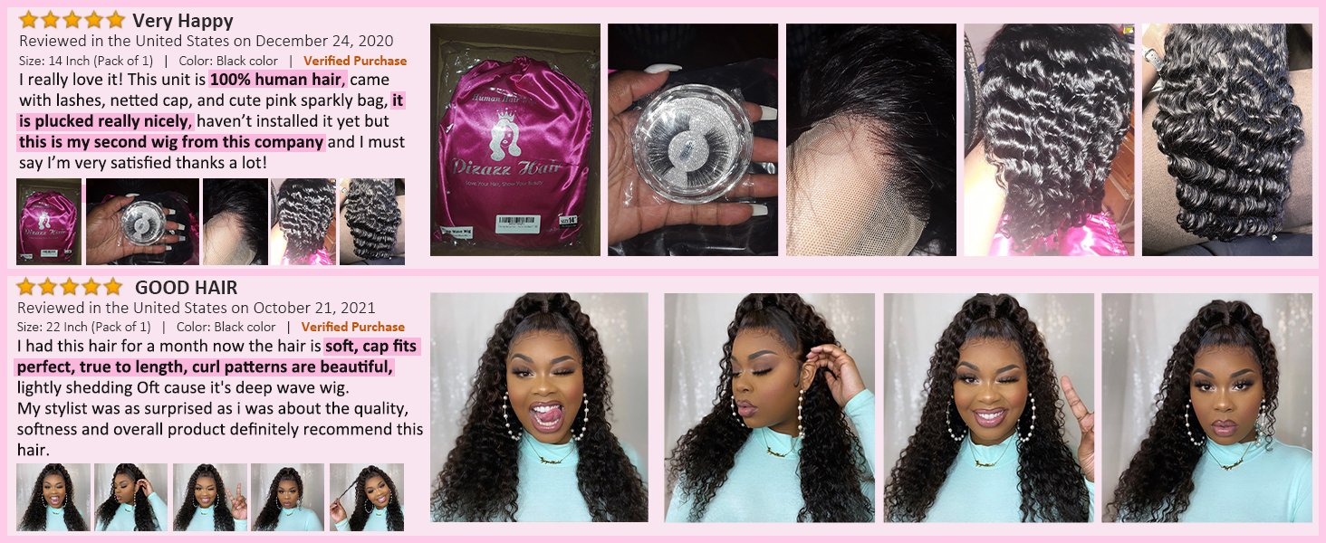 Pizazz 99J Burgundy Deep Wave Lace Front Wigs Human Hair Pre Plucked | 13x4 HD Lace Frontal Wigs with Baby Hair Pre Bleached Knots 180 Density Human Hair Wigs for Women18 Inch