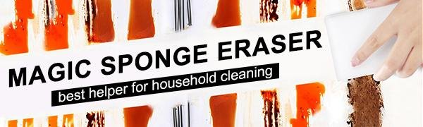 100 Pack Magic Sponge Eraser Extra Thick and Long Lasting Melamine Cleaning Sponges in Bulk - Multi Surface Power Scrubber Foam Cleaning Pads - Bathtub. Floor. Baseboard. Bathroom. Wall Cleaner